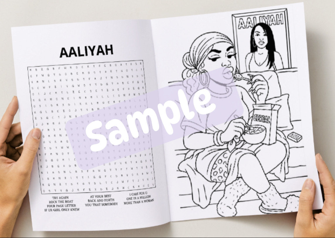 90's Baby Coloring and Word Search Book
