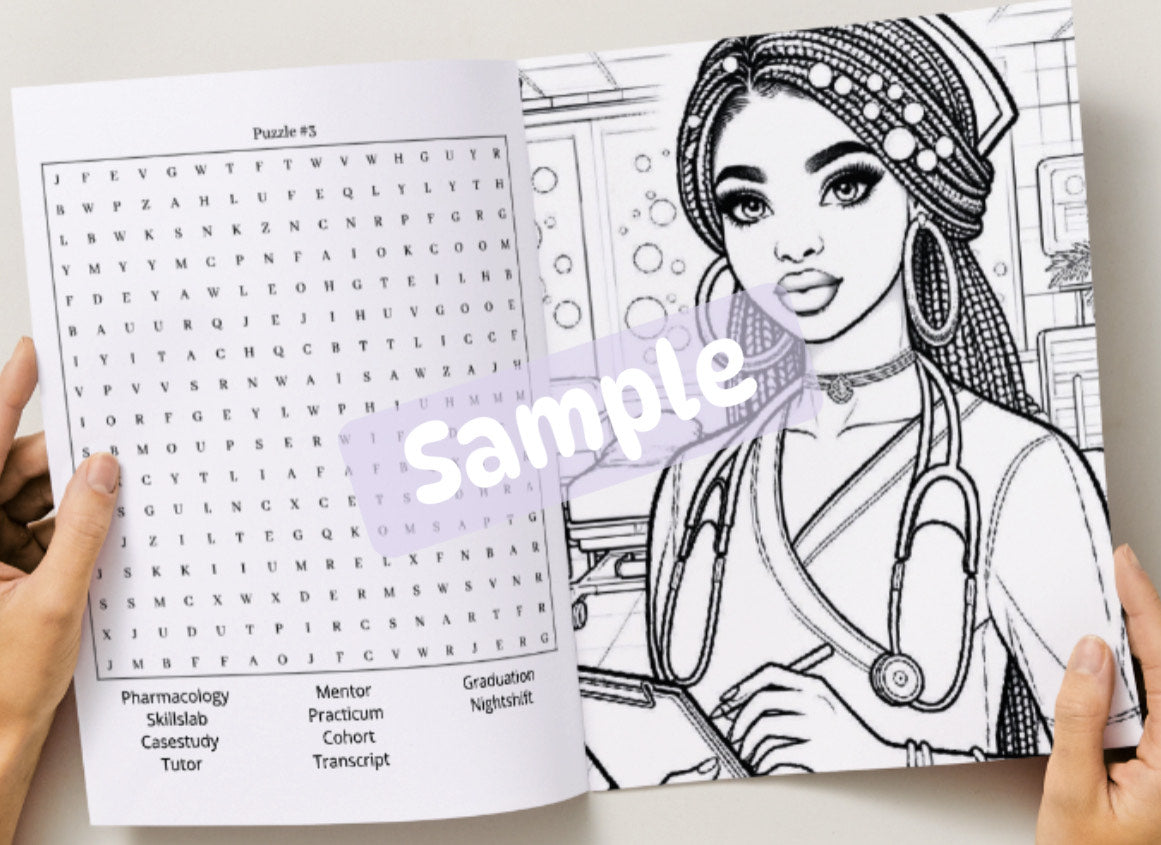 Nurse Life Word Search and Color Vol.1